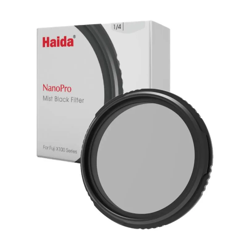 Haida NanoPro Black Mist 1/4 -suodin Fujifilm X100 -sarjan kameroihin, musta