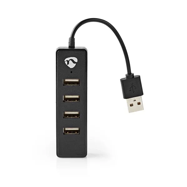 Nedis UHUBU2420BK 4-porttinen USB 2.0 -hubi