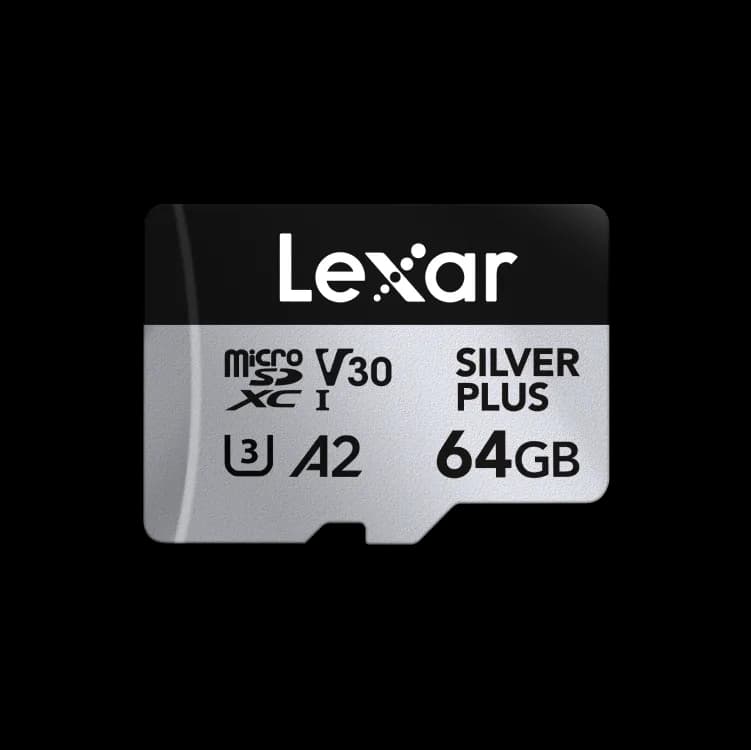 Lexar Silver Plus 64GB UHS-I V30 (205 MB/s) microSDXC