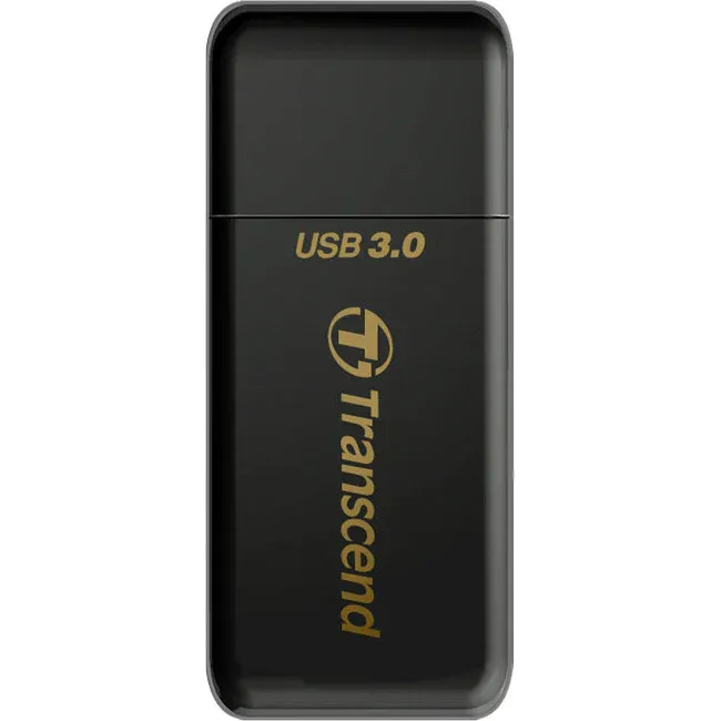Musta Transcend RDF5, pieni USB 3.0 muistikortinlukija (SD ja microSD)
