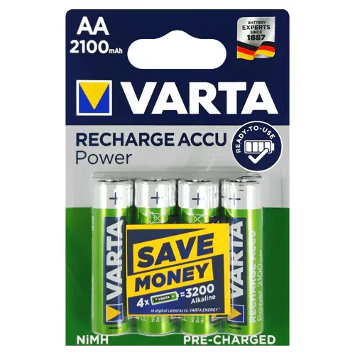 Varta Recharge Accu AA NiMH Batteries, Pack of 4