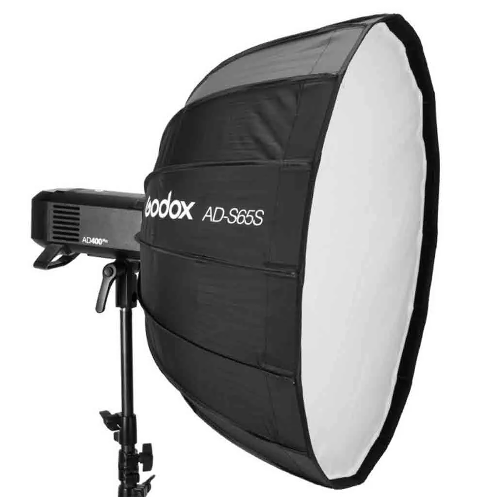 Godox AD-S65S Silver Deep Parabolic Softbox gridillä, AD400Pro / AD300Pro
